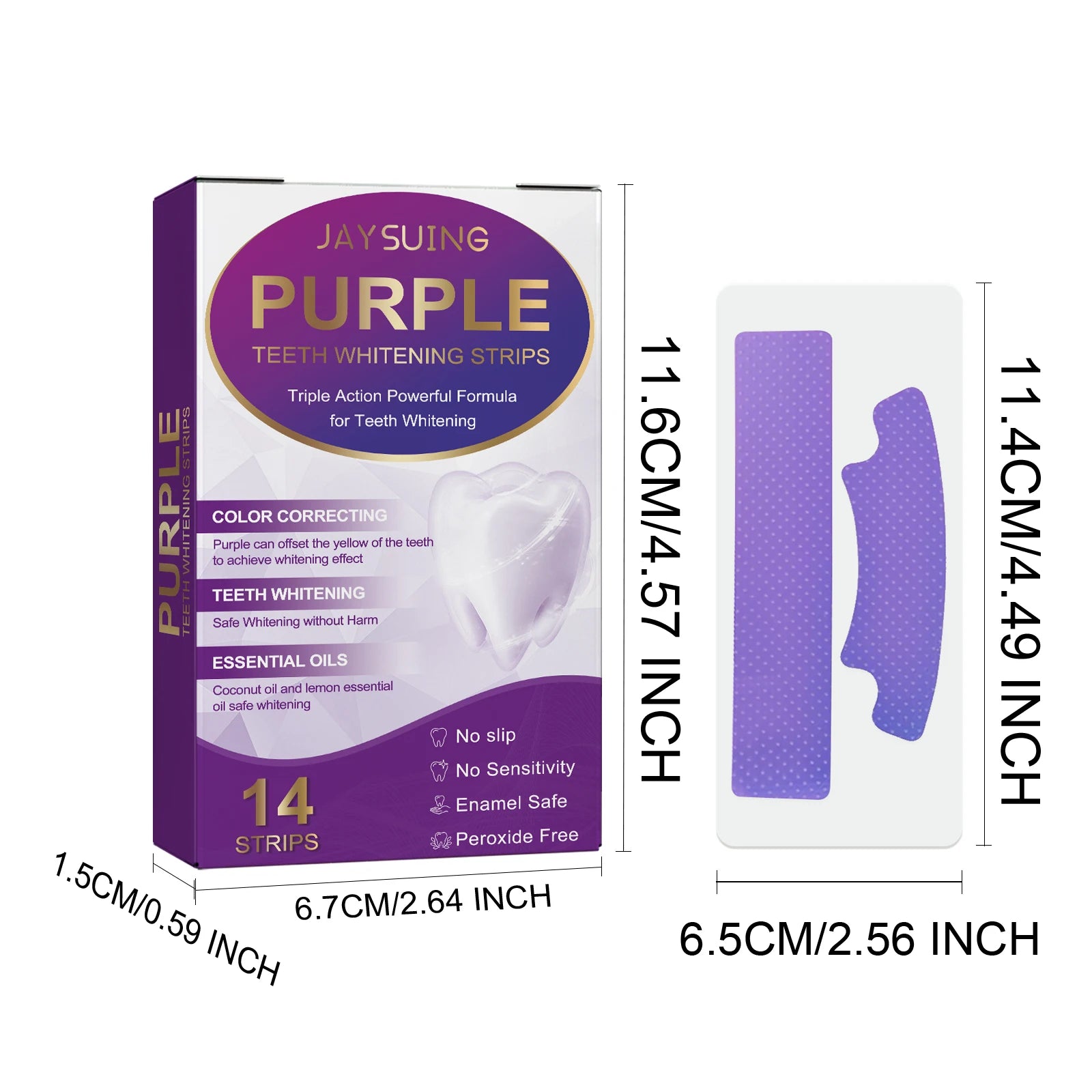 Jaysuing Purple Whitening Strips