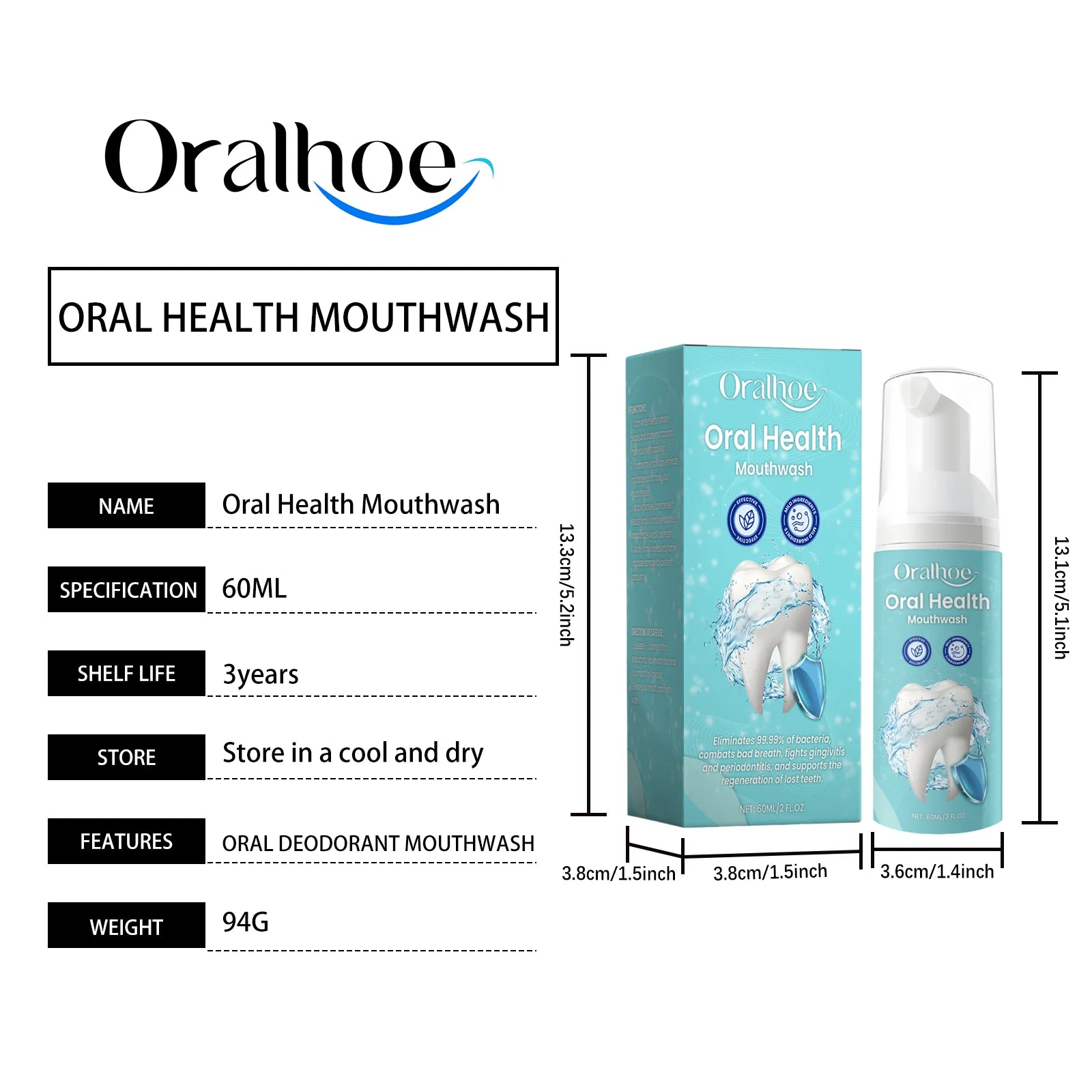 Oralhoe Whitening Teeth Mousse
