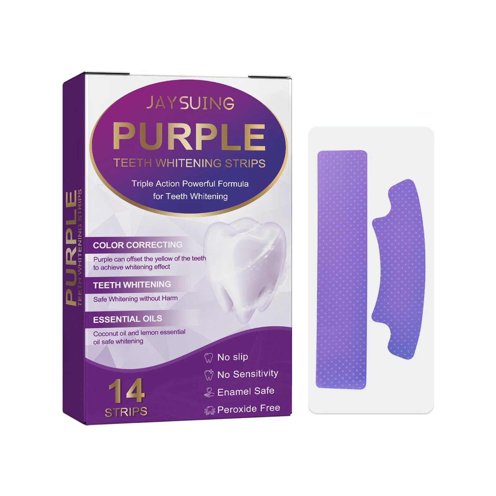 Jaysuing Purple Whitening Strips