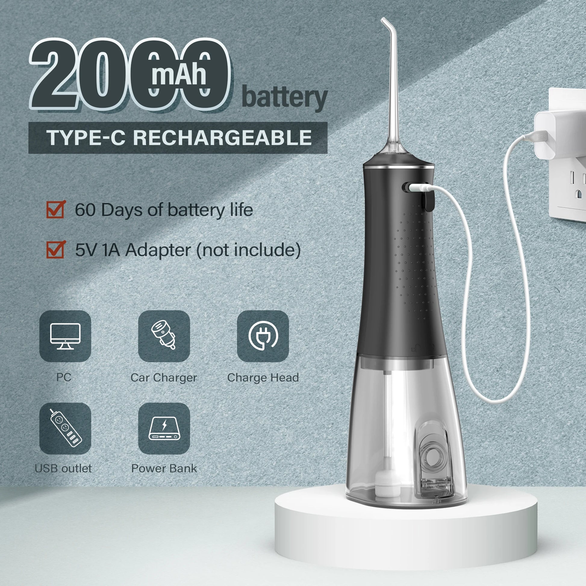 SEJOY Tank Water Flosser USB