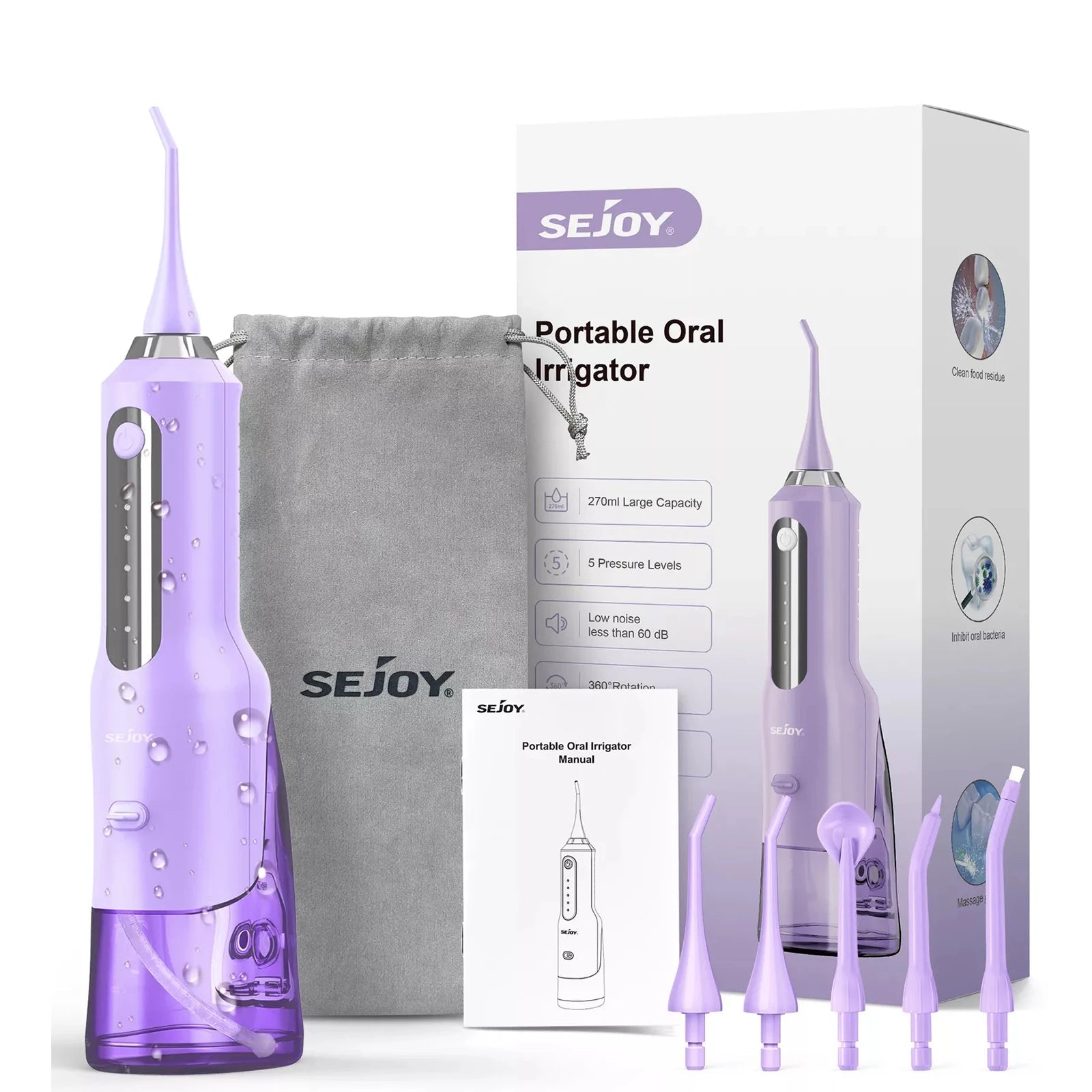 Sejoy 8-Tip Water Jet Flosser