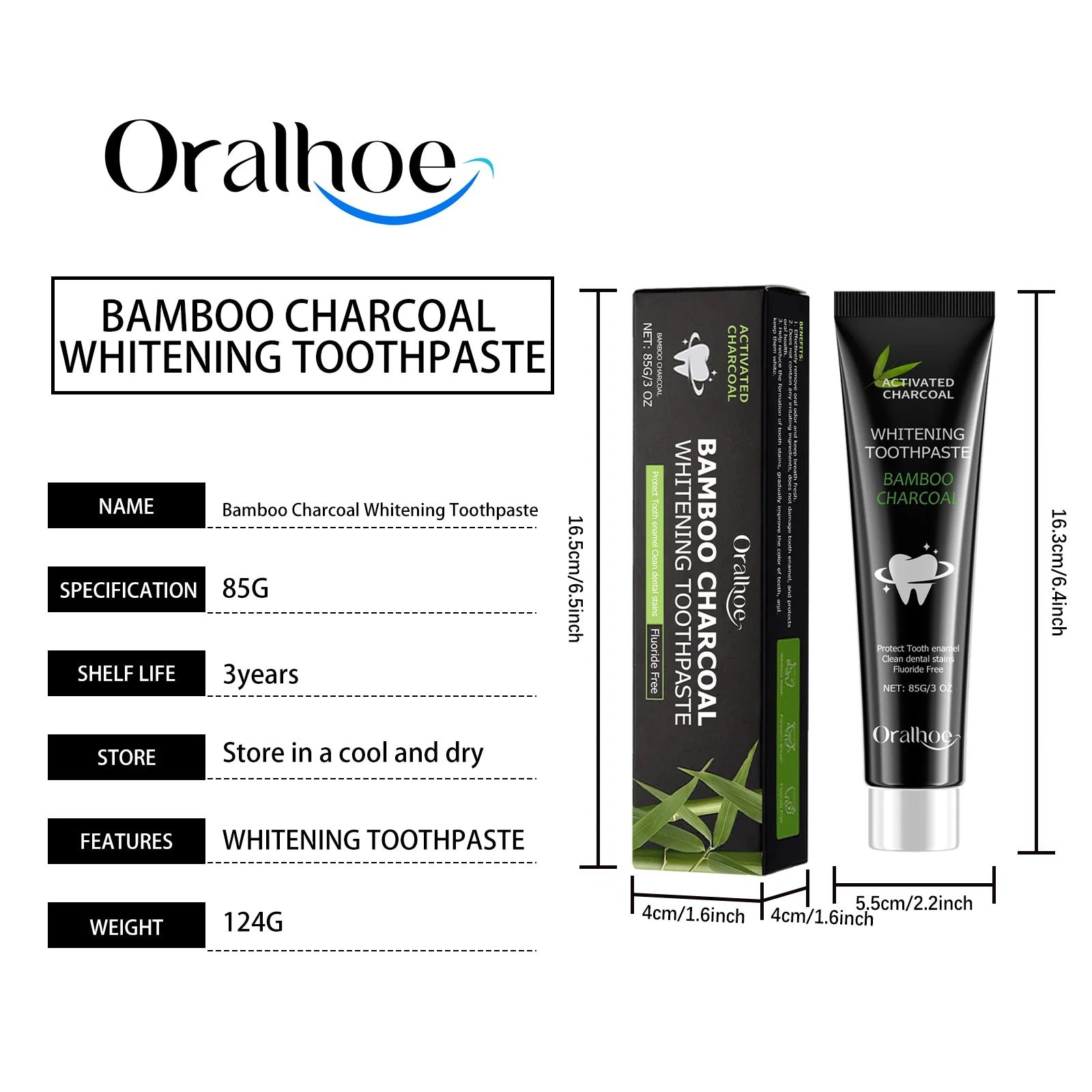 Bamboo Charcoal Whitening Toothpaste
