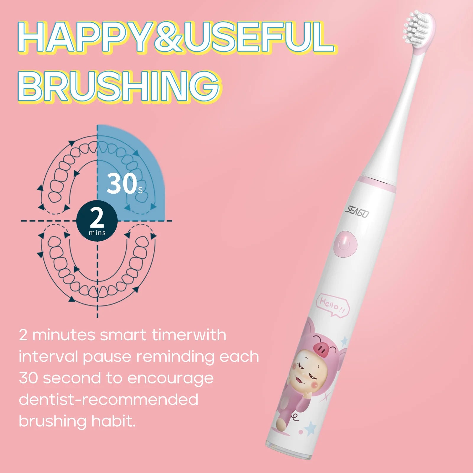 SEAGO Sonic Toothbrush Kids Edition