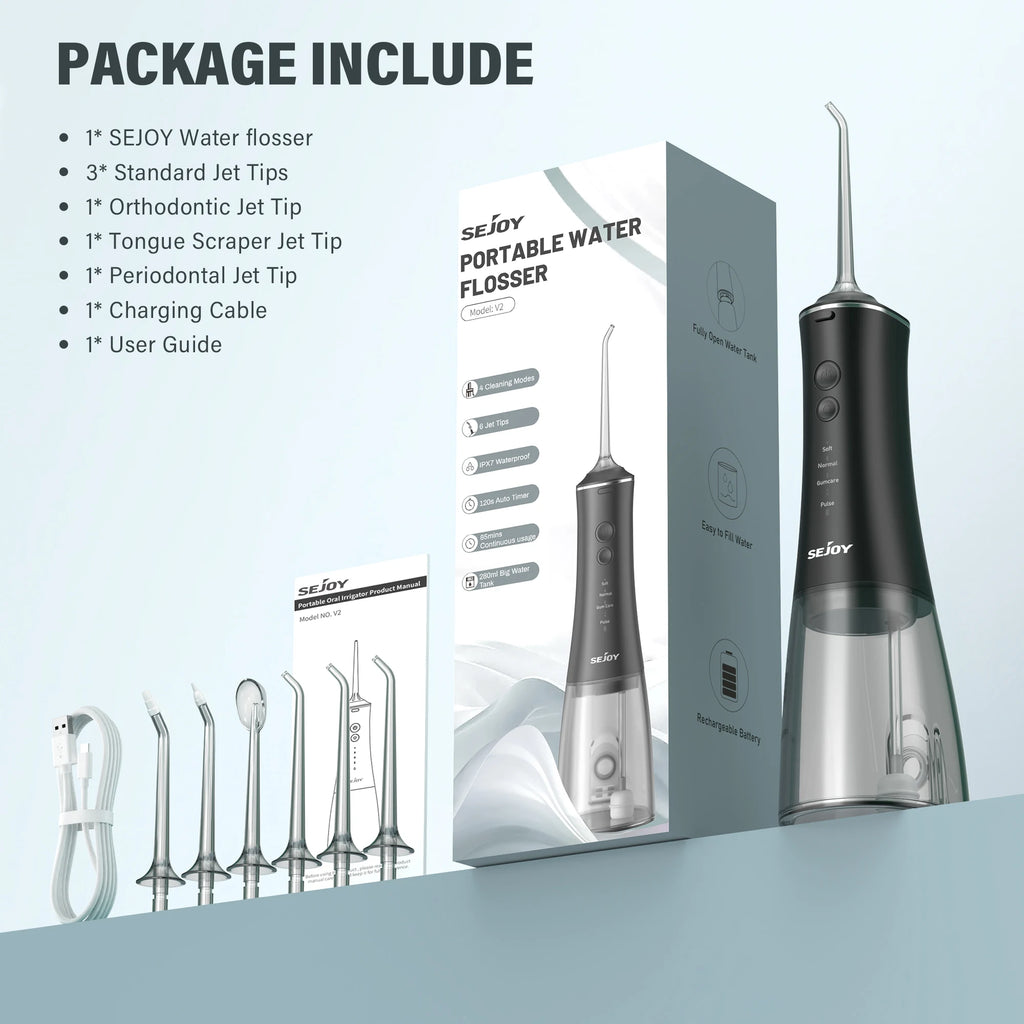 SEJOY Tank Water Flosser USB