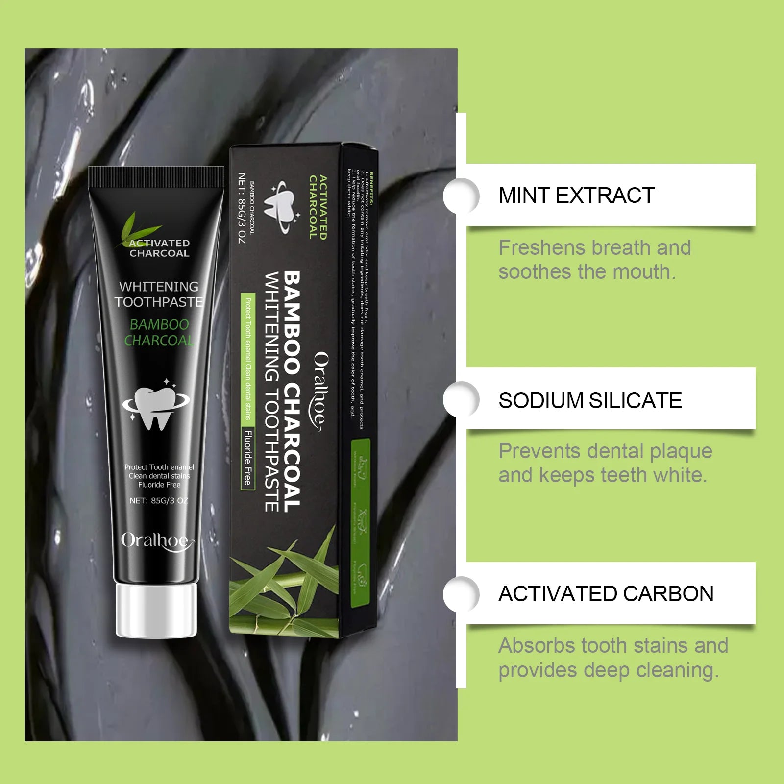Bamboo Charcoal Whitening Toothpaste