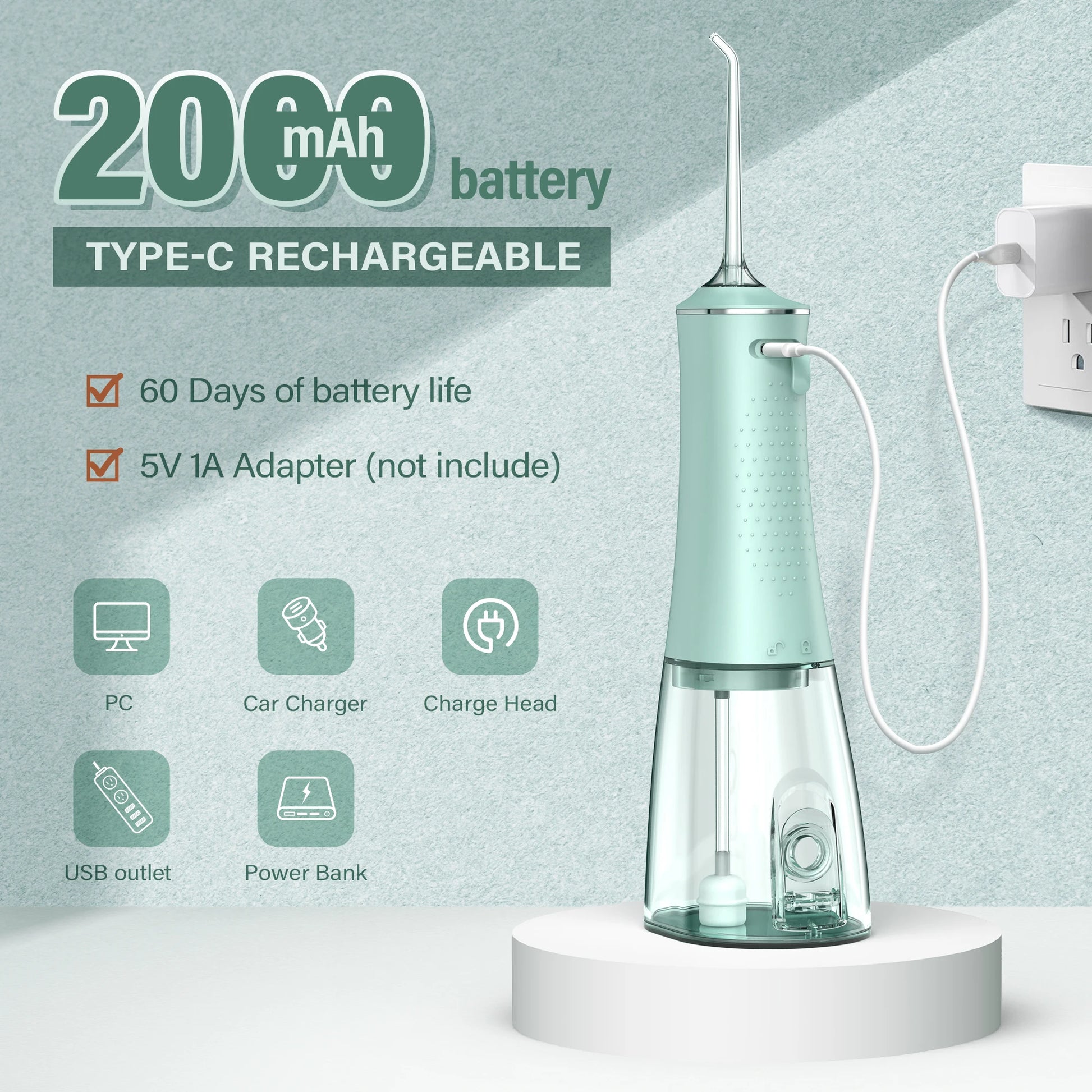 SEJOY Tank Water Flosser USB